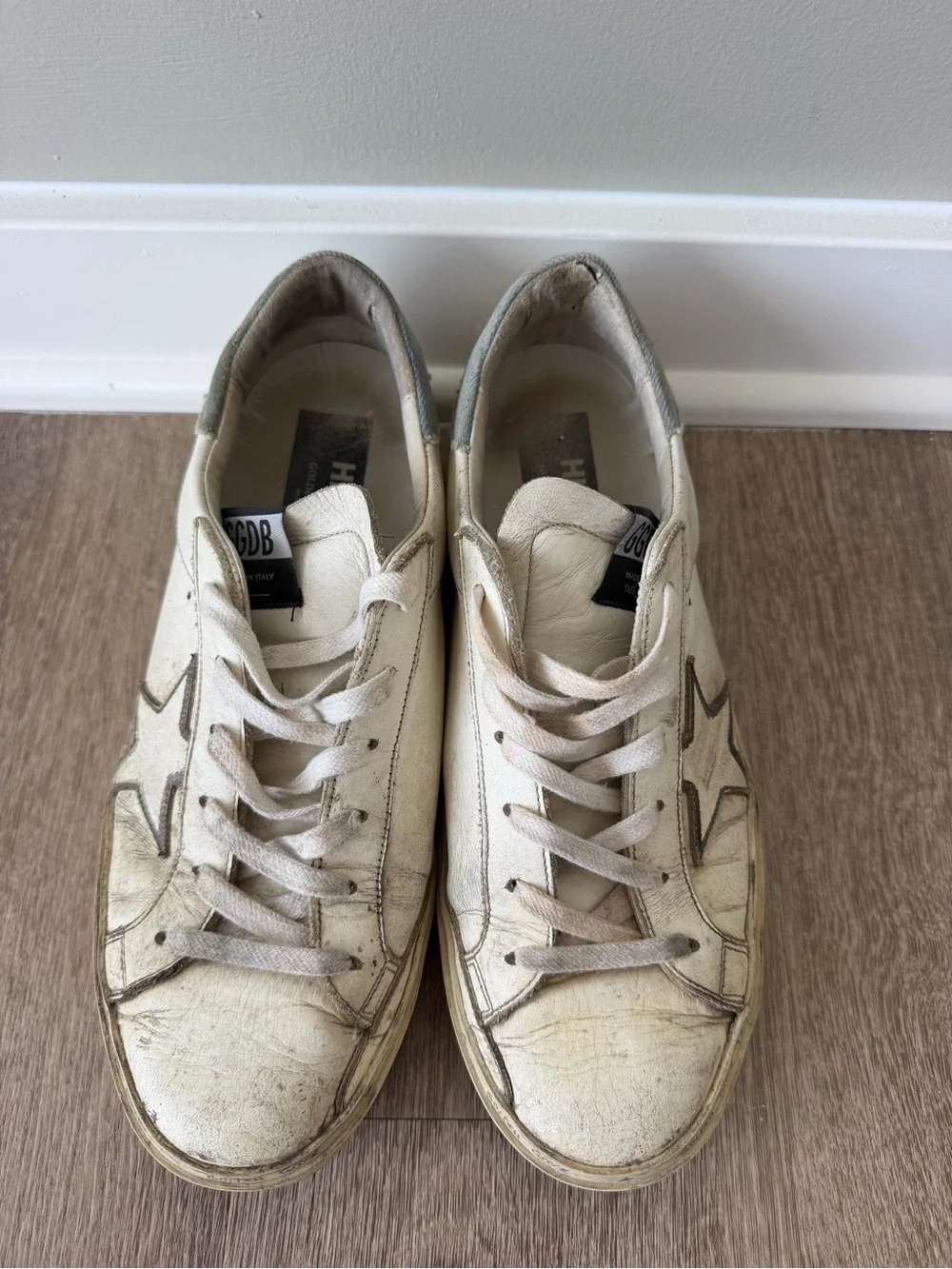 Golden Goose Style White Leather Star Sneakers